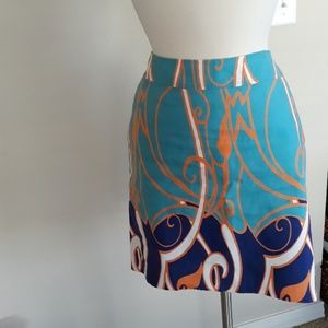 Color swirl skirt